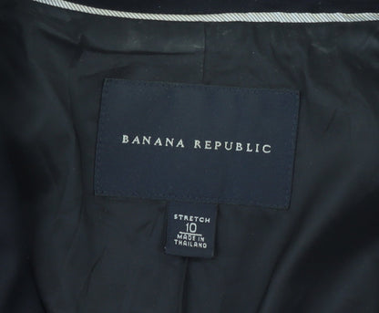 Banana Republic Women's Black Size 10 Stretch Two-Button Blazer