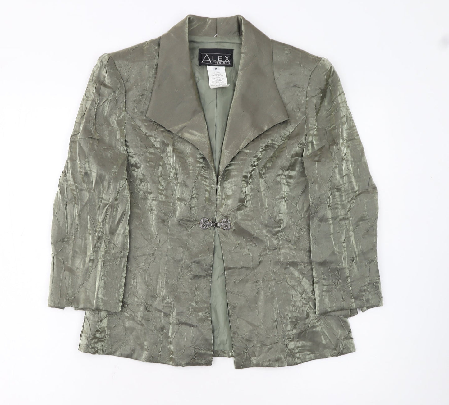 Alex Evenings Women Green Size 8 Shawl Collar Formal Suit Jacket