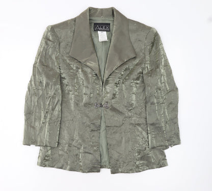 Alex Evenings Women Green Size 8 Shawl Collar Formal Suit Jacket