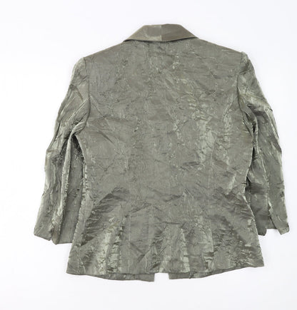 Alex Evenings Women Green Size 8 Shawl Collar Formal Suit Jacket