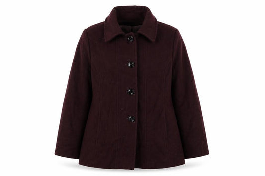 London Fog Women’s Brown Wool Blend Mid-Length Coat XL