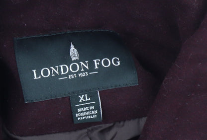 London Fog Women’s Brown Wool Blend Mid-Length Coat XL