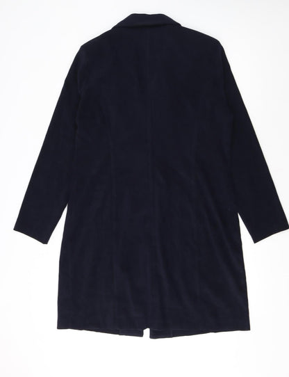 Rico Girls Blue Polyester Mid-Length Buttoned Coat 15-16 Years