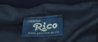 Rico Girls Blue Polyester Mid-Length Buttoned Coat 15-16 Years