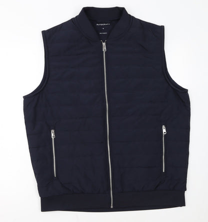 Marks and Spencer Men’s Blue Quilted Bodywarmer XL Zip Padded Gilet