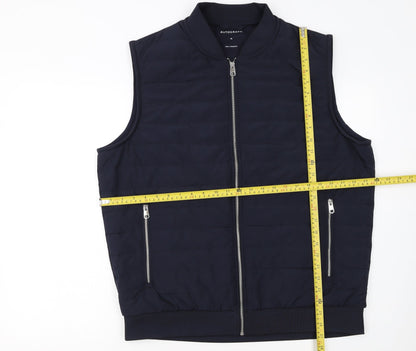 Marks and Spencer Men’s Blue Quilted Bodywarmer XL Zip Padded Gilet