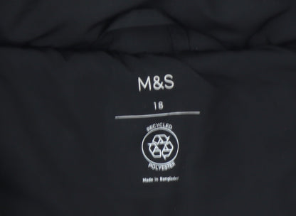 Marks and Spencer Women's Black Size 18 Padded Puffer Waistcoat