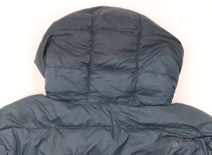 Jack Wolfskin Men's Blue Hooded Puffer Jacket Size M 40 in Hiking Outdoor