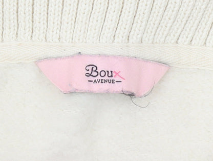 Boux Avenue Womens Beige & Navy Pullover Sweatshirt UK 8 Brooklyn Design