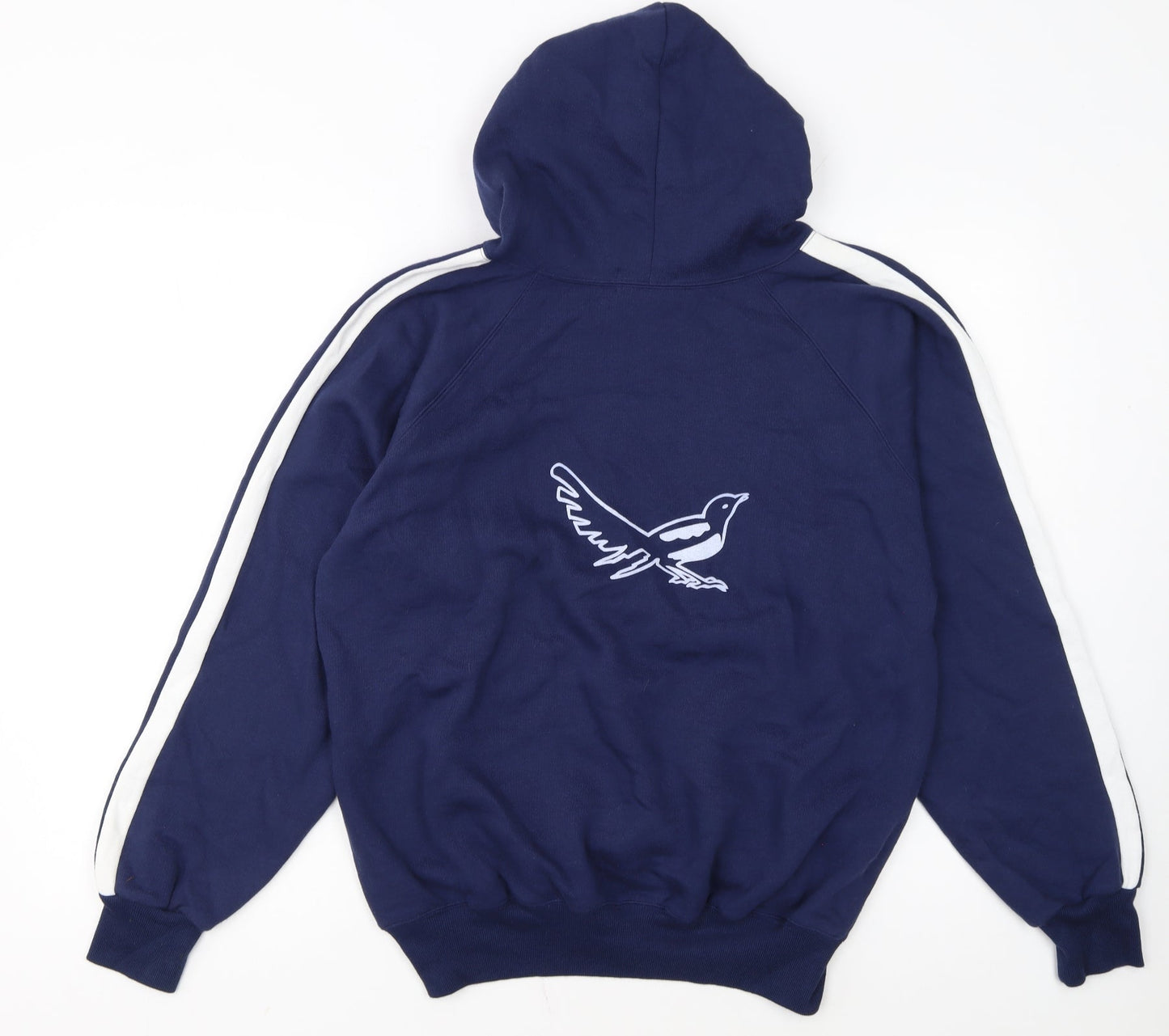 Copdale Men's Blue Pullover Hoodie Size L Embroidered Bird Logo