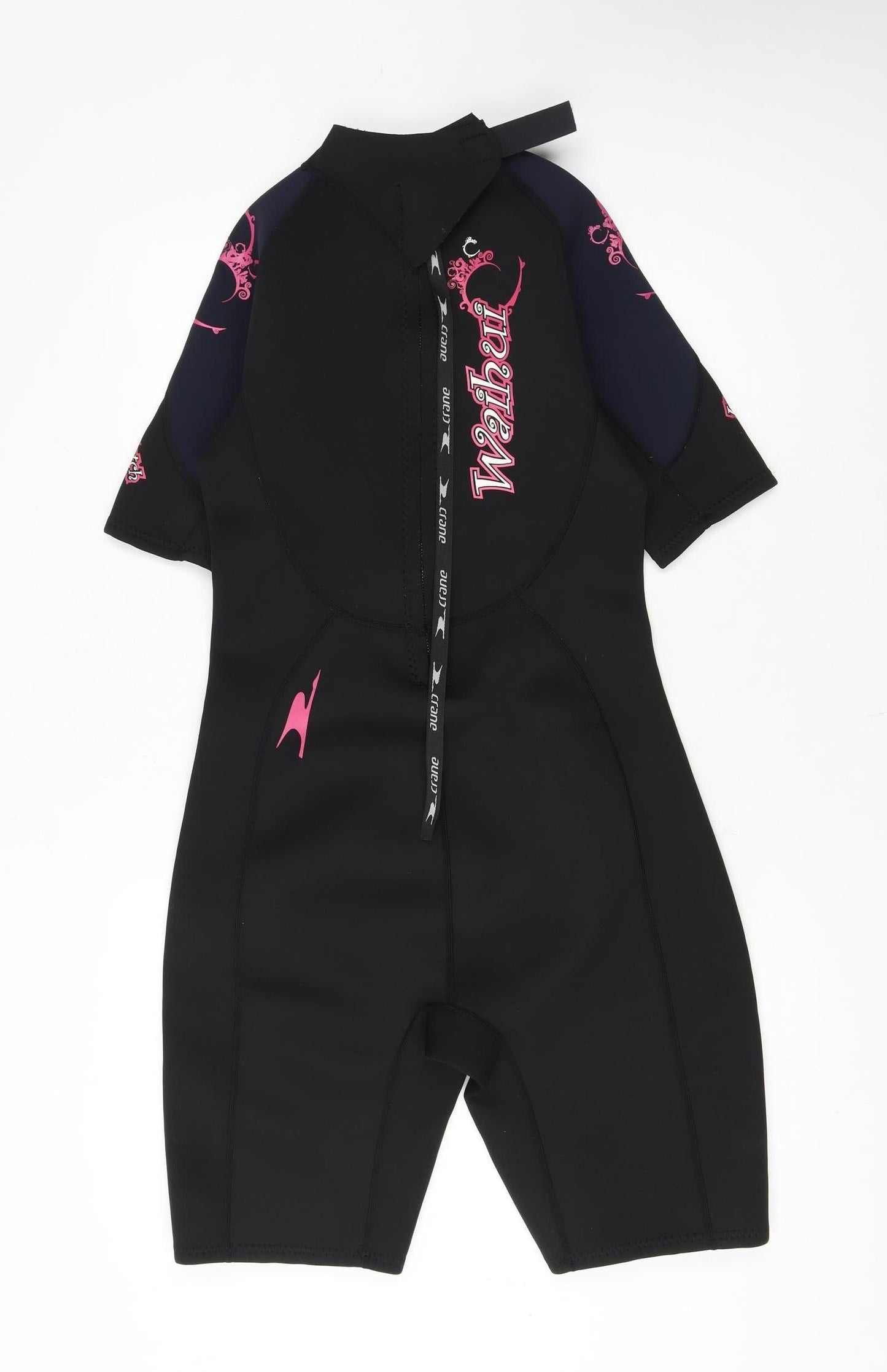 Crane Womens Black Medium 12-14 Short Sleeve Neoprene Wetsuit