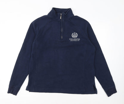 JanSport Women’s Navy 1/4 Zip Pullover Sweatshirt Size L Cotton Blend