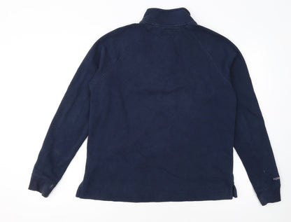 JanSport Women’s Navy 1/4 Zip Pullover Sweatshirt Size L Cotton Blend