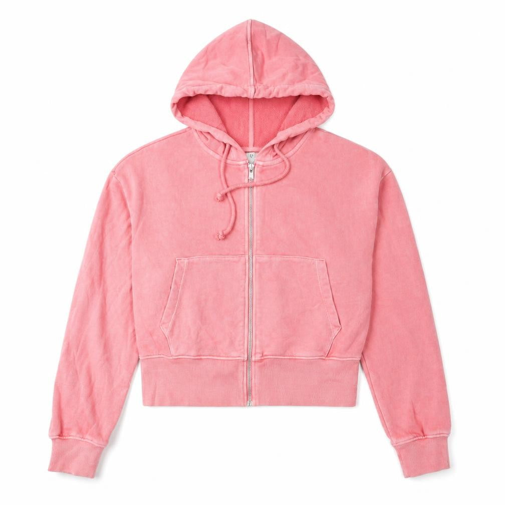Marks & Spencer Womens Pink XS Full Zip Hoodie Cotton Blend