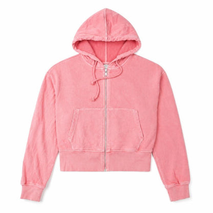 Marks & Spencer Womens Pink XS Full Zip Hoodie Cotton Blend