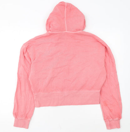 Marks and Spencer Womens Pink XS Full Zip Hoodie Cotton Blend
