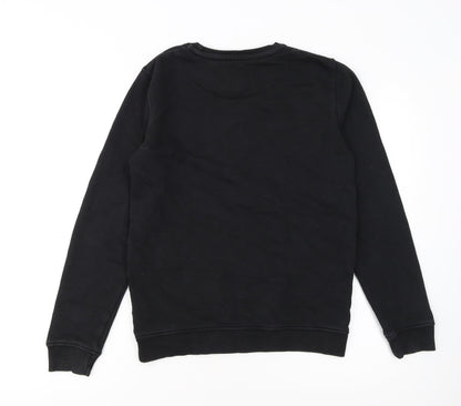 Jack Wills Boys Black Crew Neck Pullover Sweatshirt 12-13 Years