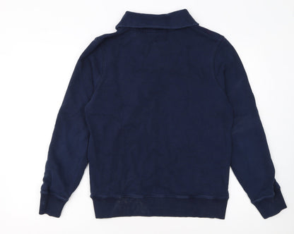 Reiss 1971 Men’s Blue Henley Sweatshirt XL Cotton Button Pocket