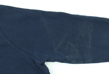 Reiss 1971 Men’s Blue Henley Sweatshirt XL Cotton Button Pocket