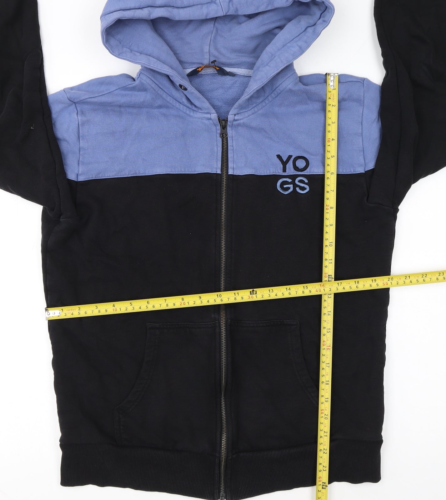 The Yogscast Men's Blue Black Full Zip Hoodie Size M