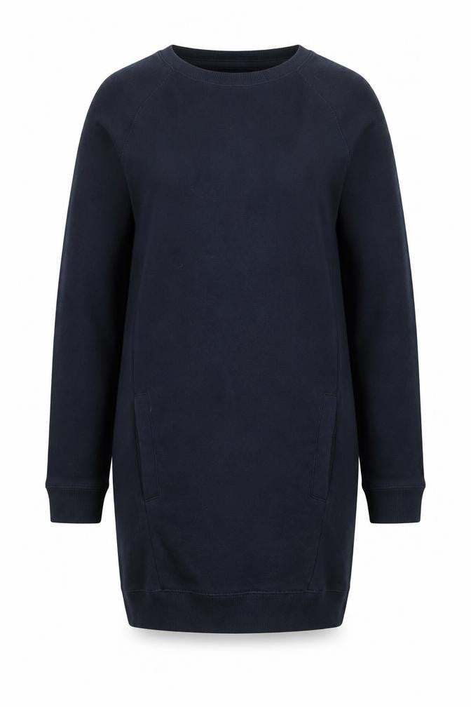 Next Women's Blue Cotton Jersey Sweatshirt Dress UK 8