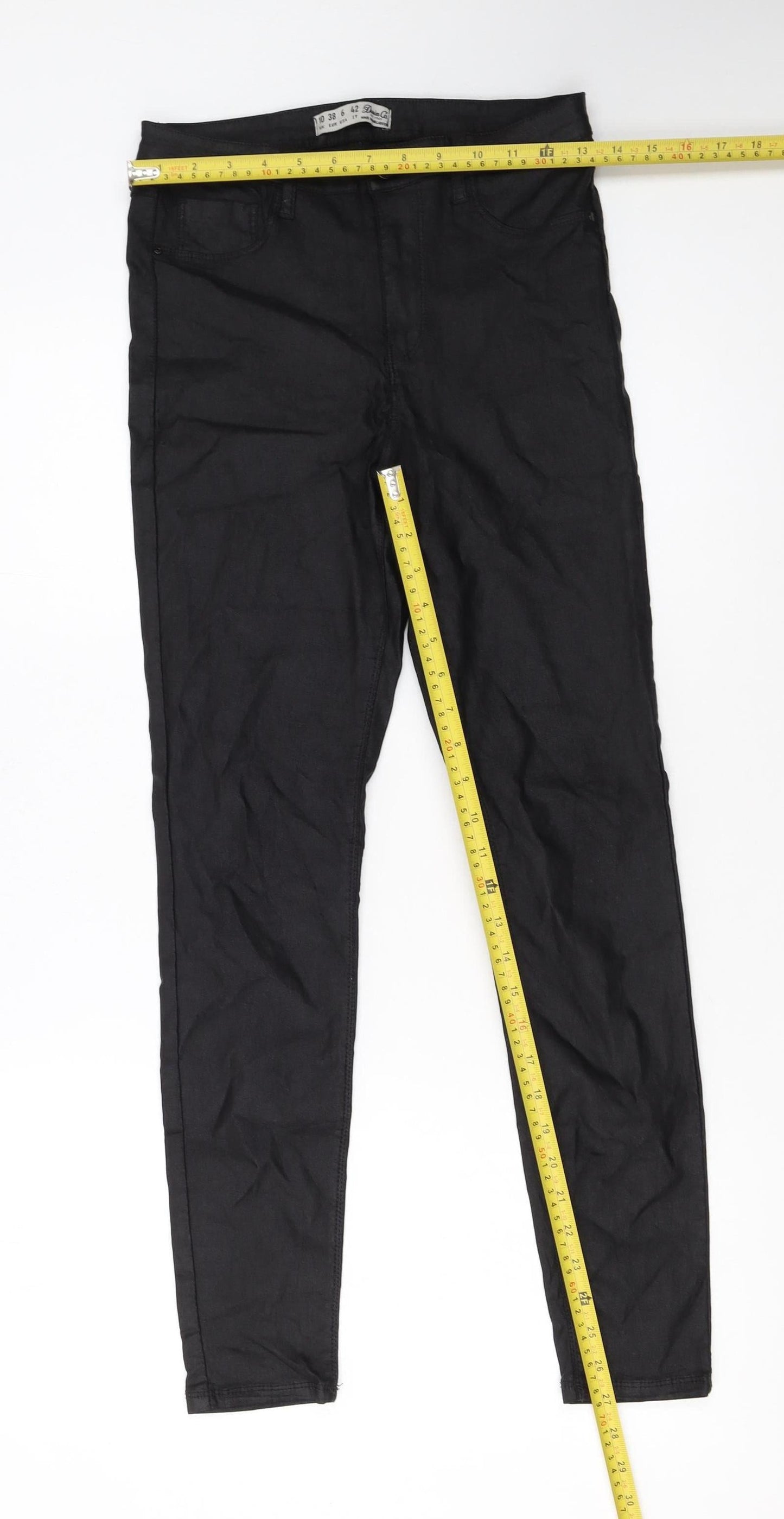 Denim Co Women’s Black Size 10 Skinny Jegging Trousers