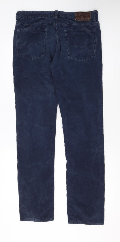 Ralph Lauren Men's Blue Corduroy Straight Trousers 32x32