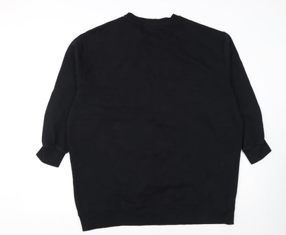 Nutmeg Womens Black Paris Pullover Sweatshirt Size 20