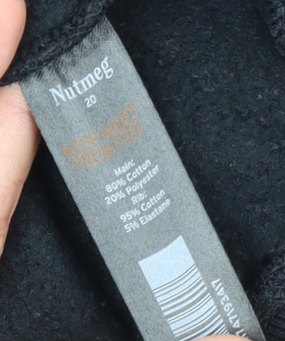Nutmeg Womens Black Paris Pullover Sweatshirt Size 20
