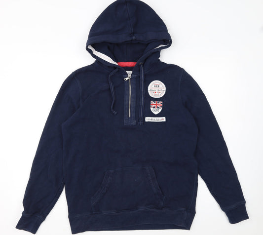 Crew Clothing Co. Women Navy Blue Half Zip Hoodie Size 12 GBR Edition