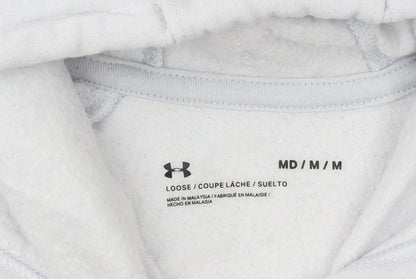 Under Armour Women's White Pullover Hoodie Medium Loose Fit Casual Wear