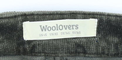Woolovers Women’s Green Corduroy Slim Trousers UK 8S