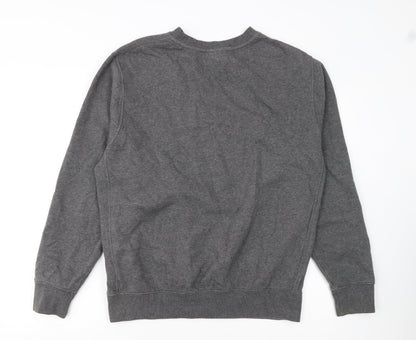 Nike Men's Grey Just Do It Pullover Sweatshirt M Regular Fit
