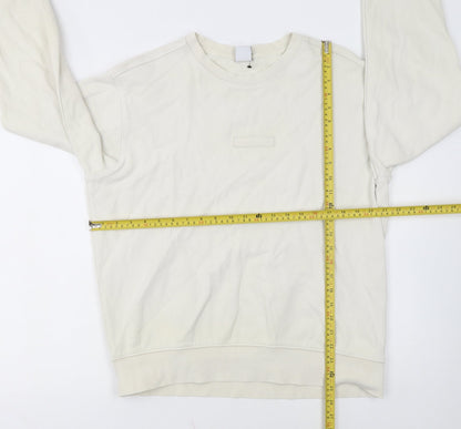 ZARA Womens Beige Crew Neck Long Sleeve Pullover Sweatshirt L