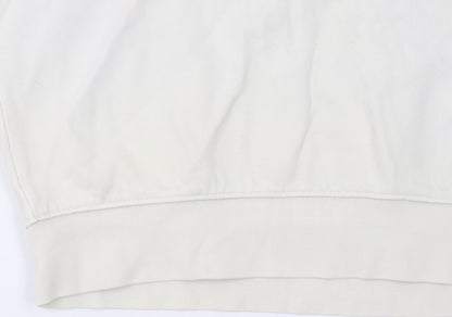 ZARA Womens Beige Crew Neck Long Sleeve Pullover Sweatshirt L