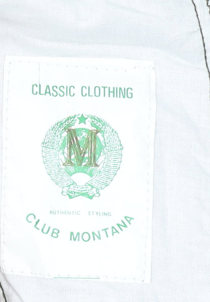 Club Montana Men’s Green Corduroy Pleated Trousers 40W 33L Regular Fit