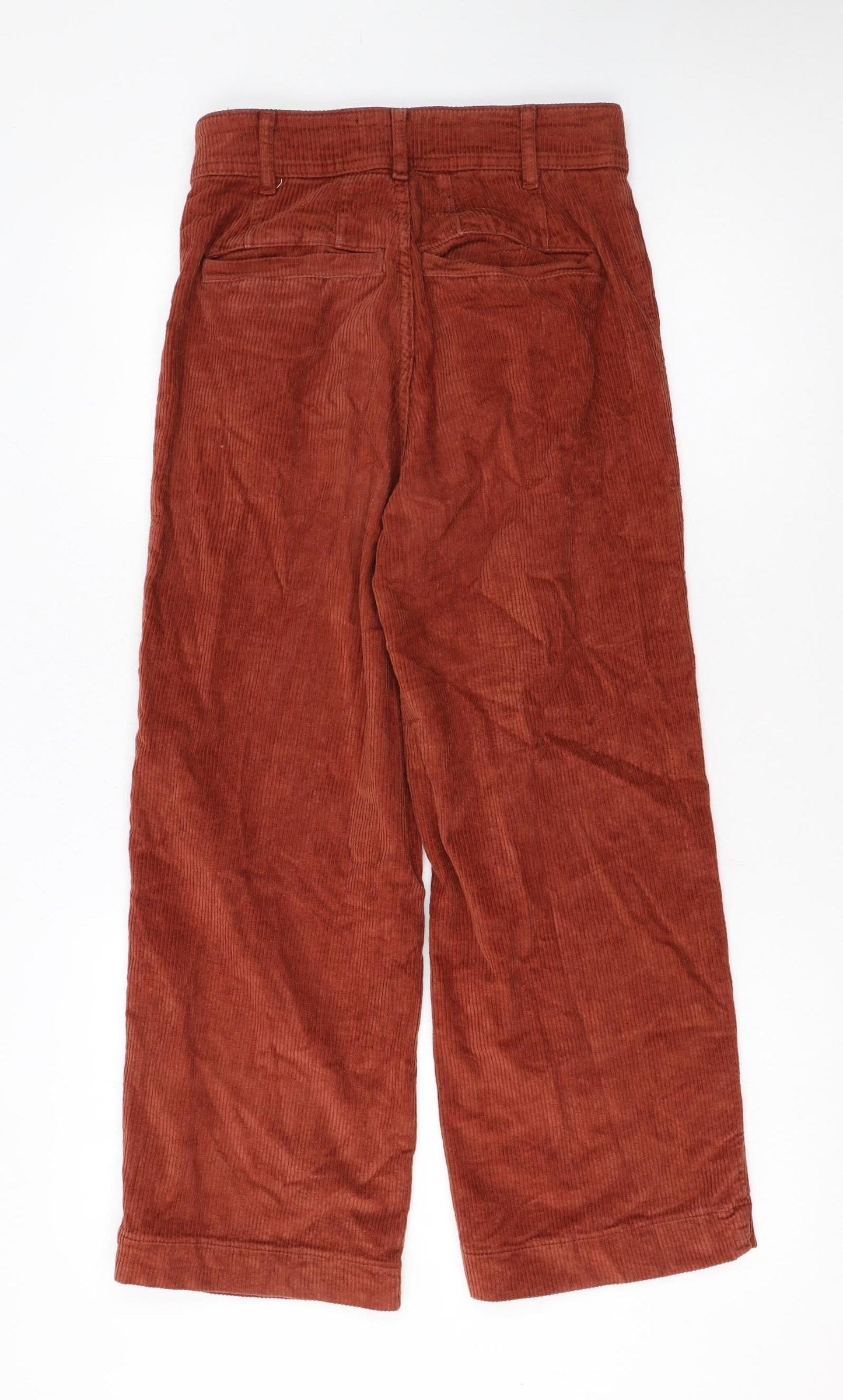 Fat Face Women's Brown Corduroy Wide-Leg Chino Trousers Size 6