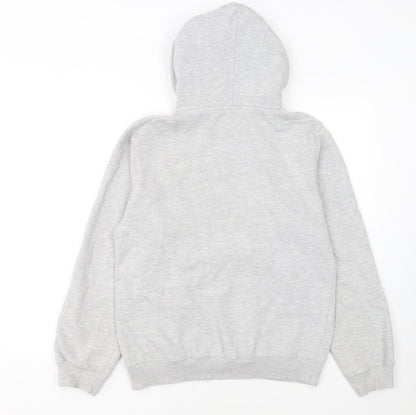 Hard Rock Cafe Men's Grey Pullover Hoodie Medium Music Logo Sweatshirt