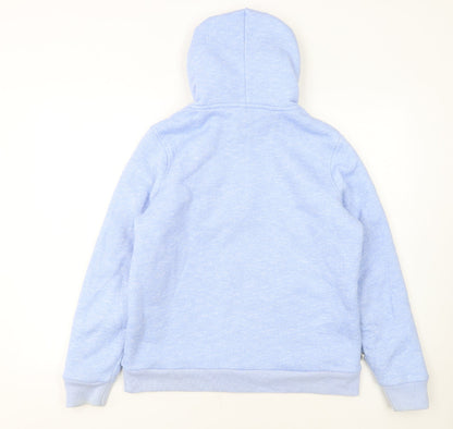 Crew Clothing Co Women Blue Full Zip Hoodie Size 14 Fleece Lined