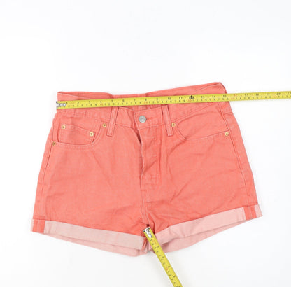 Levi's Women's Pink 501 High Rise Cut-Off Denim Shorts Size 12