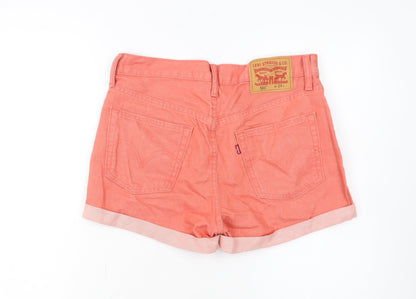 Levi's Women's Pink 501 High Rise Cut-Off Denim Shorts Size 12