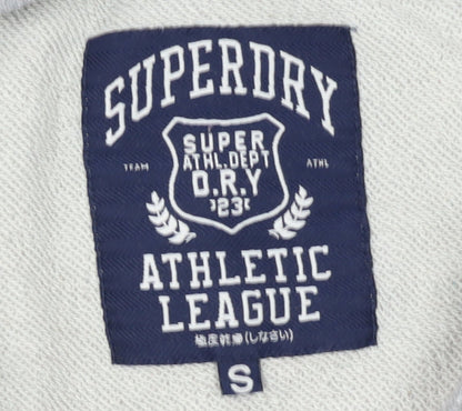 Superdry Women's Grey Pink Logo Pullover Sweatshirt Size S