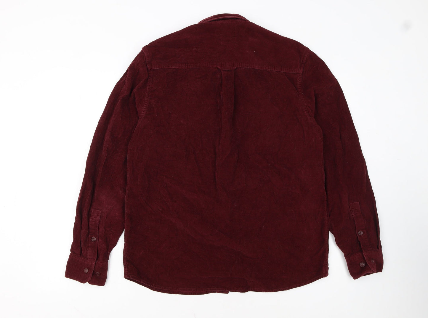 Roots Men's Red Corduroy Button-Up Long Sleeve Shirt Size M