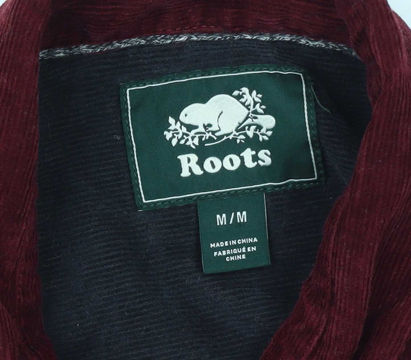 Roots Men's Red Corduroy Button-Up Long Sleeve Shirt Size M