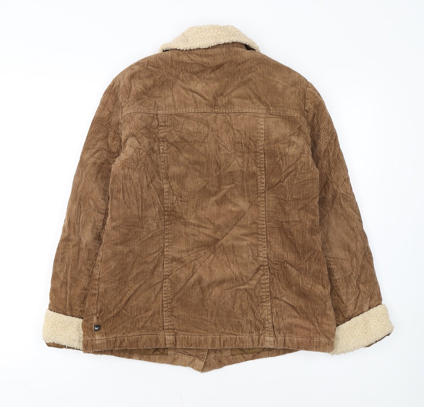 l.e.i. Women's Brown Corduroy Faux Shearling Jacket Size S