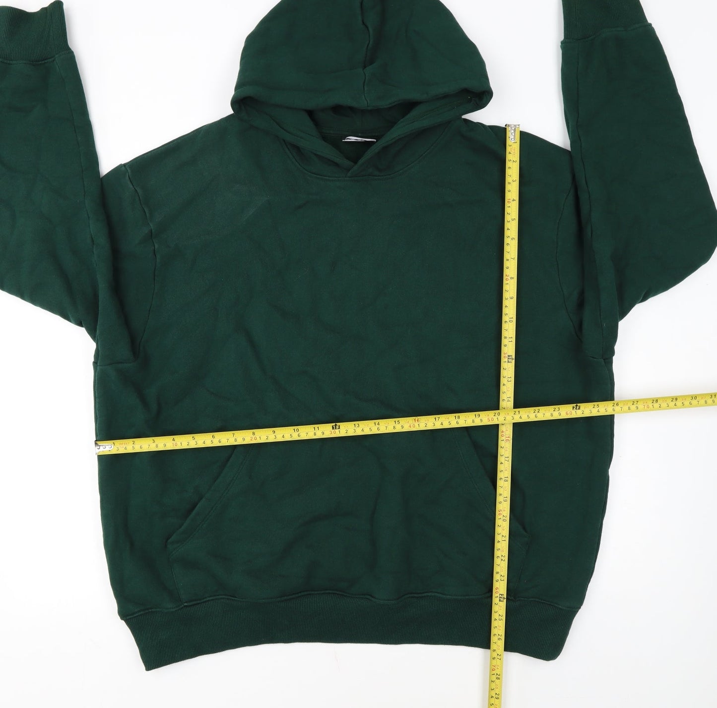 ASOS Design Men's Green 2XL Pullover Hoodie Cotton Fleece