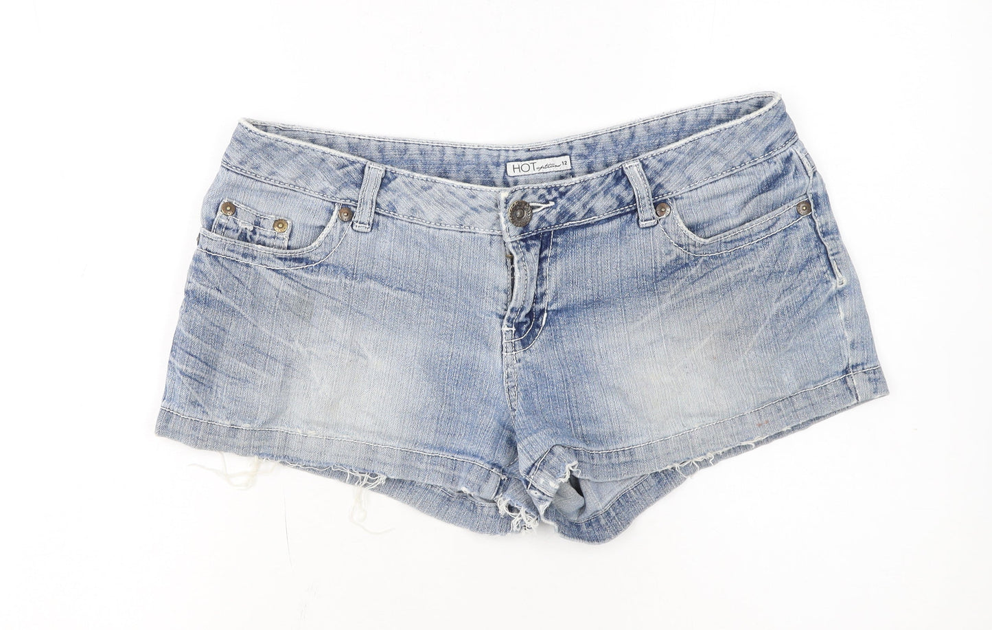 Hot Options Women's Blue Denim Cut-Off Shorts Size 12