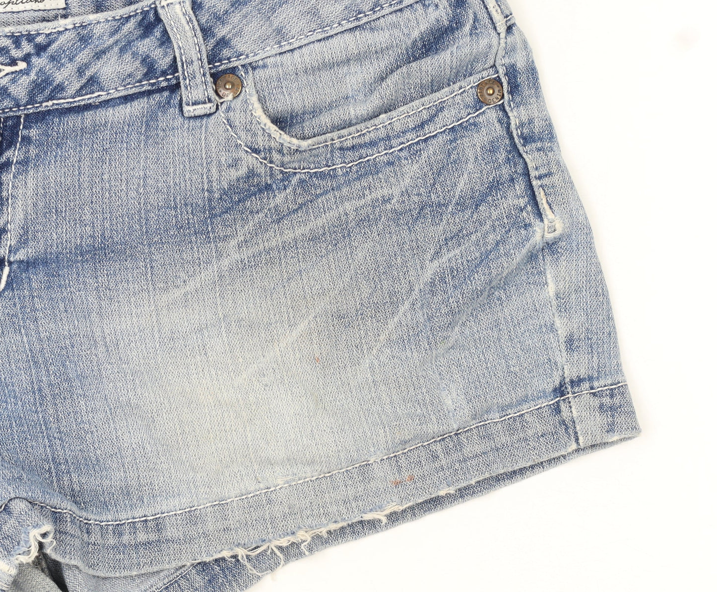 Hot Options Women's Blue Denim Cut-Off Shorts Size 12