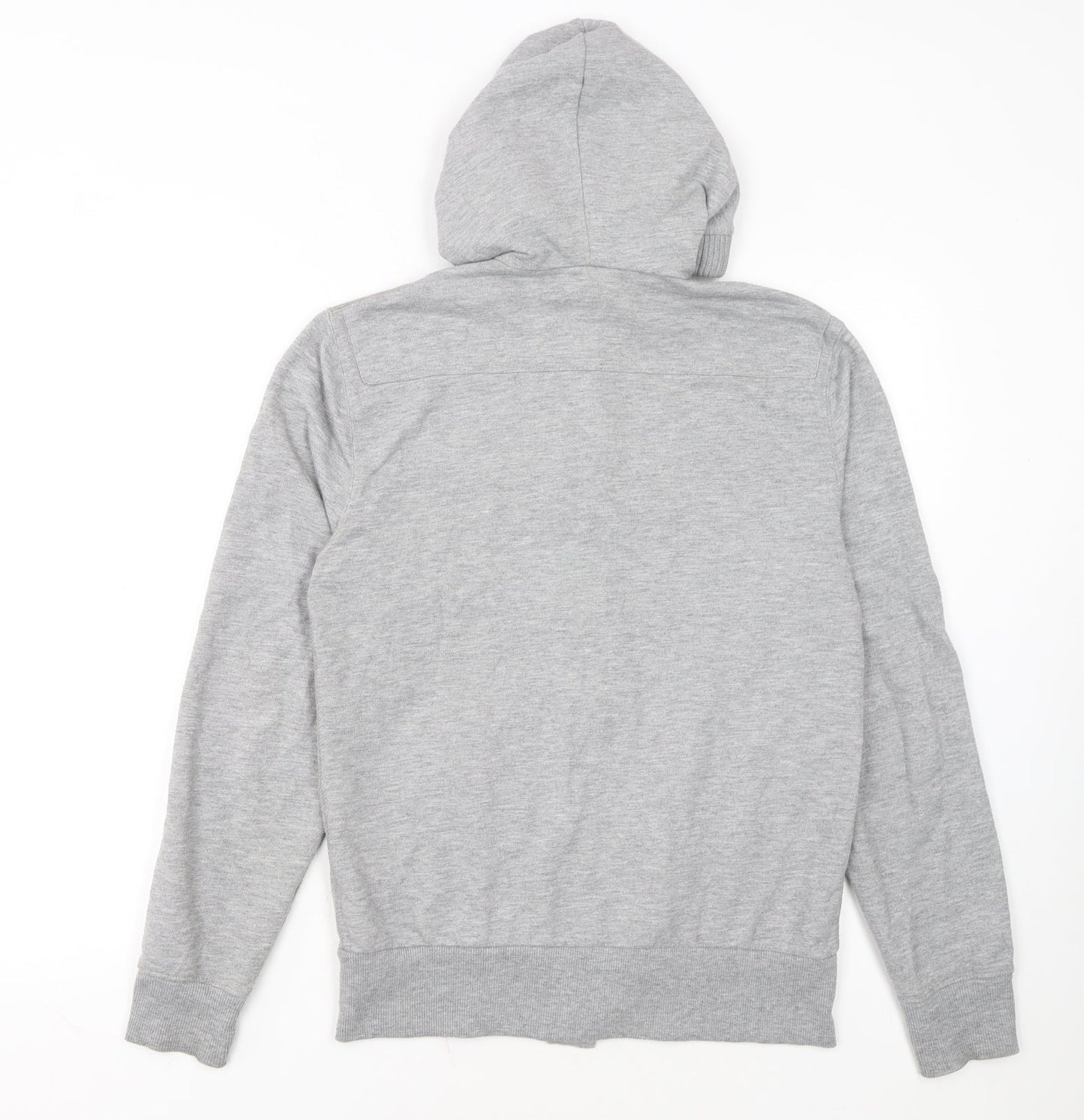RYSD Men's Grey Button Cardigan Hoodie Size S Regular Fit