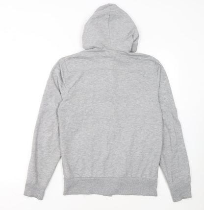 RYSD Men's Grey Button Cardigan Hoodie Size S Regular Fit